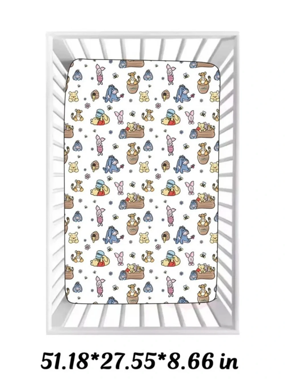 Winnie the Pooh & Crew Bamboo Crib sheet Nwt